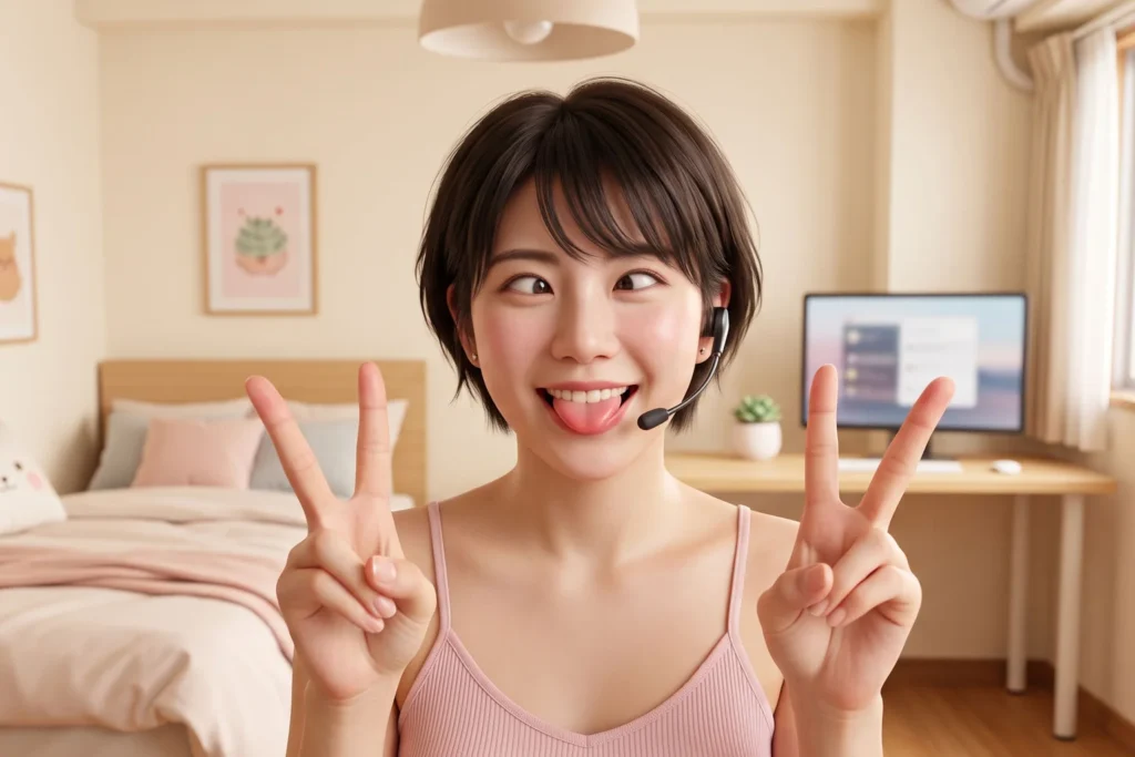 アヘ顔ダブルピースはなぜそそるのか｜作られた表情と、素人の子の不器用な表情の違い