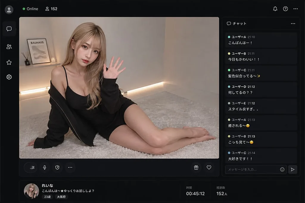 DX LIVEのチャット画面とステータスの読み方｜無料で入れる部屋を見分ける